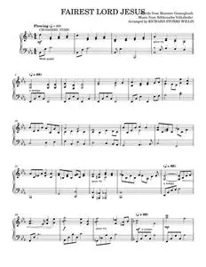 Fairest Lord Jesus - Munster Gesangbuch (Piano Solo)