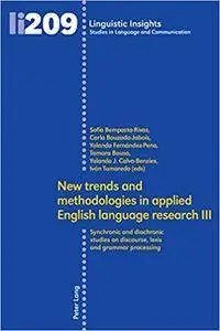 New trends and methodologies in applied English language research III