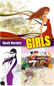 Girls - Stock Vectors