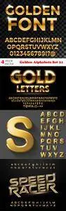 Vectors - Golden Alphabets Set 21