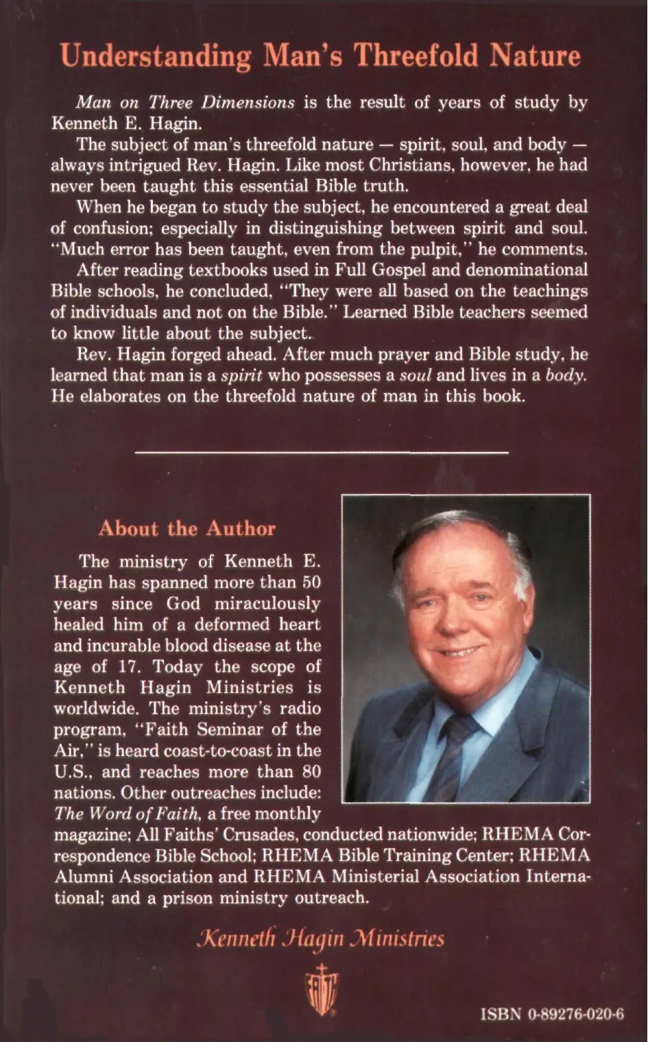 Man On Three Dimensions by Kenneth E. Hagin
