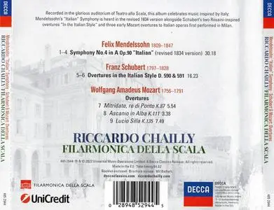 Riccardo Chailly, Filarmonica della Scala - Musa Italiana: Mendelssohn, Schubert,  Mozart (2022)