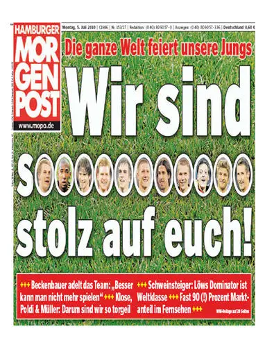 Hamburger Morgenpost vom 5 Juli 2010