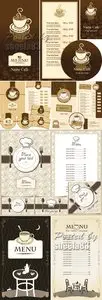 Coffee Menu Cards Vector