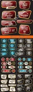 Premium quality golden labels vector