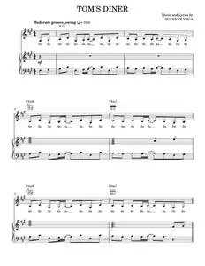 Tom's Diner - Suzanne Vega (Piano-Vocal-Guitar)