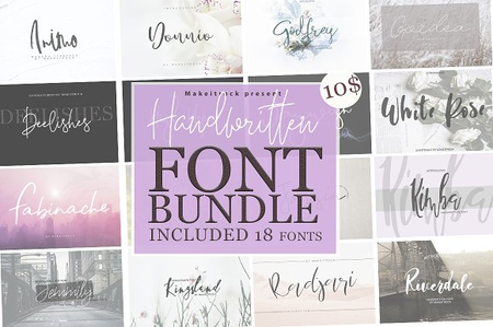 CreativeMarket - Handwritten FONT BUNDLE 3201572