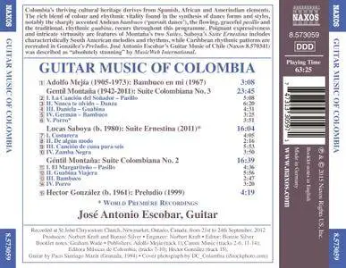 Jose Antonio Escobar - Guitar Music of Colombia: Adolfo Mejia, Gentil Montana, Lucas Saboya, Henry Gonzalez (2015)