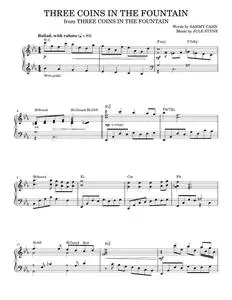 Three Coins In The Fountain [Jazz version] (arr. Brent Edstrom) - The Four Aces (Piano Solo)