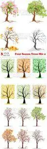 Vectors - Four Season Trees Mix 4