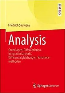 Analysis: Grundlagen, Differentiation, Integrationstheorie, Differentialgleichungen, Variationsmethoden (Repost)