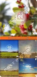 Landscape summer time blurred background vector