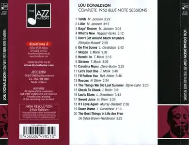 Lou Donaldson - Complete 1952 Blue Note Sessions (2002) {The Jazz Factory--Disconforme JFCD22851}