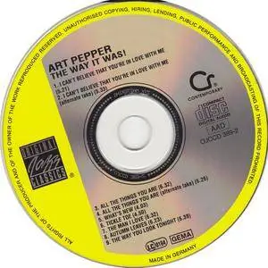Art Pepper - The Way It Was (1960) {Contemporary OJCCD 389-2 rel 1992}