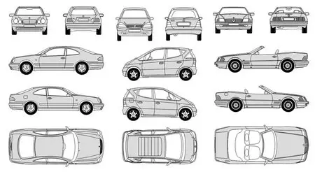 Mercedes Outline in CorelDRAW