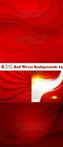 Vectors - Red Waves Backgrounds 13