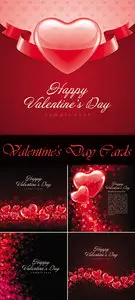 Valentine's Day Cards Vector
