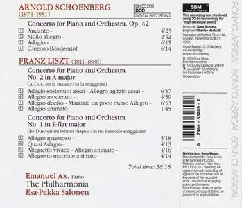 Emanuel Ax - Schoenberg, Liszt: Piano Concertos (1993)