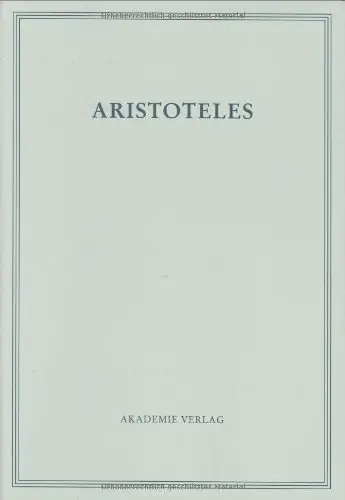 Aristoteles: Kategorien: 1/I