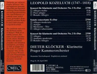 Dieter Klocker - Leopold Kozeluch: Clarinet Concertos & Sonate (2006) Re-Up