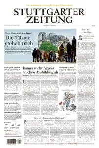 Stuttgarter Zeitung Stadtausgabe (Lokalteil Stuttgart Innenstadt) - 17. April 2019