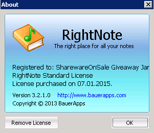 RightNote Standard 3.2.1.0 + Portable