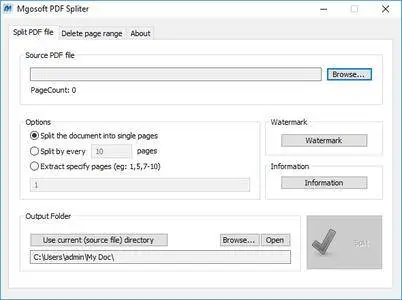 Mgosoft PDF Spliter 9.1.8