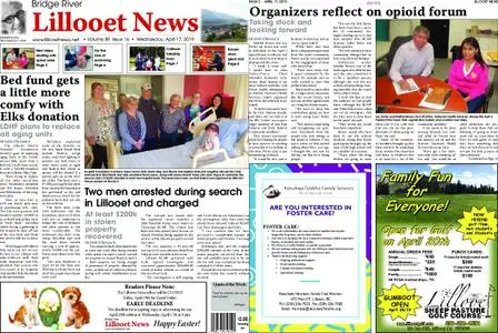Bridge River Lillooet News – April 17, 2019