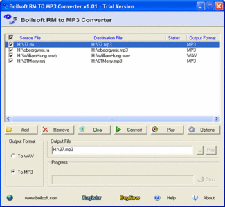 Boilsoft RM to MP3 Converter v.1.36
