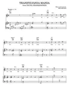 Transylvania Mania - Mel Brooks, Young Frankenstein Musical (Piano-Vocal-Guitar)