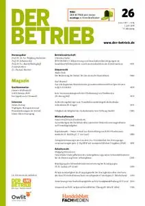 Der Betrieb - 01. Juli 2019