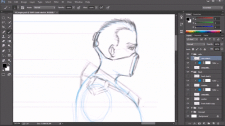 Drawing Character Model Sheets in Photoshop