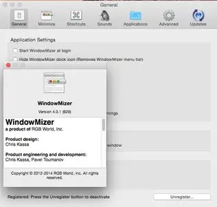 WindowMizer 4.0.1 Multilingual Mac OS X