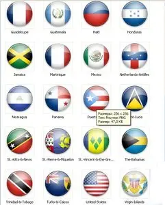 World Flags - Caribbean, Central & North America