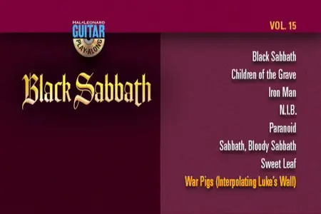 Hal Leonard: Black Sabbath - Guitar Play-Along Vol.15