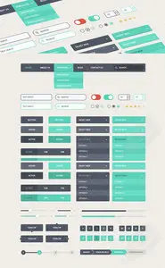UI Kit - Contemporary Flat