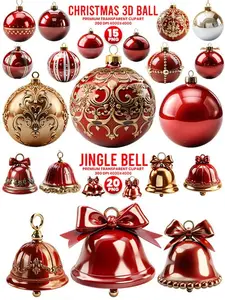 3D Holiday Balls and Jingle Bells