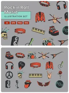Retro Rock n Roll Illustration