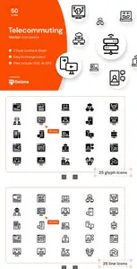 EE - Telecommuting Icons NCACBRZ