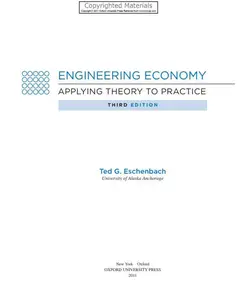 Engineering Economy - Applying Theory to Practice