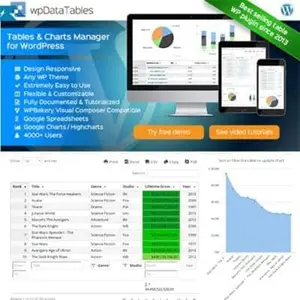 wpDataTables v7.5.2.1 - Tables and Charts Manager for WordPress