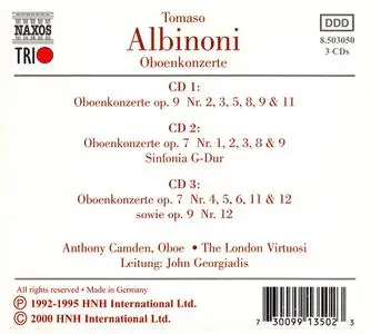 Anthony Camden, John Georgiadis, The London Virtuosi - Tomaso Albinoni: Oboe Concerti (2000)