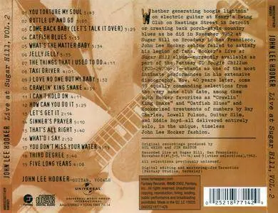 John Lee Hooker - Live At Sugar Hill, Vol. 2 (2002)