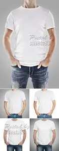 Stock Photo - White T-shirt on a Man