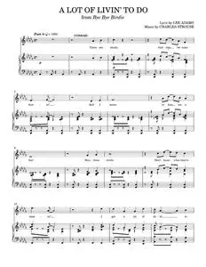A Lot Of Livin' To Do - Lee Adams (Piano Vocal)