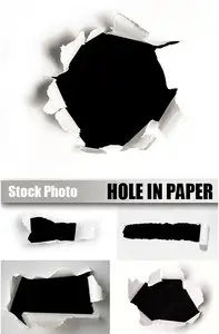 Stock Photo - Hole in paper