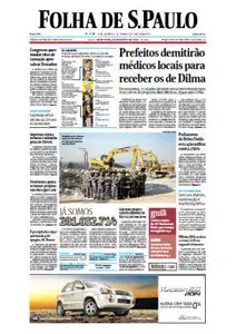 Jornal Folha de São Paulo - 30 de agosto de 2013 - Sexta