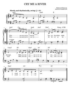 Cry Me A River - Arthur Hamilton, Ella Fitzgerald, Julie London (Easy Piano)