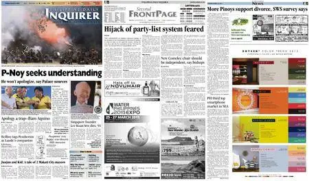 Philippine Daily Inquirer – March 24, 2015