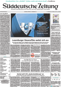 Süddeutsche Zeitung vom Mittwoch, 10. Dezember 2014